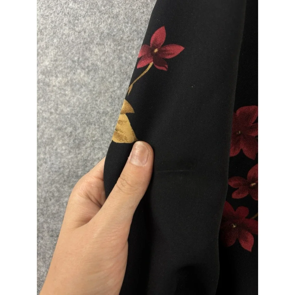 Vintage Studio I Women's 8 Black and Burgandy Floral Maxi Dress Lorelei Gilmore - Picture 9 of 9